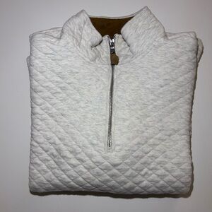 SOLD Banana Republic Men's Cream Quilted Quarterzip